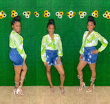 Sheer Palms Bodysuit